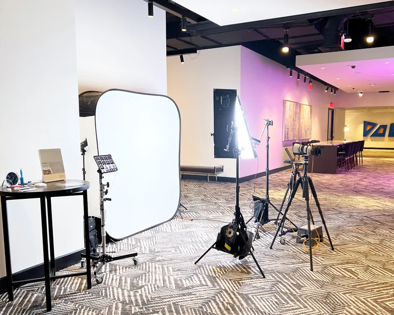 Trade show headshot booth setup Atlantic City